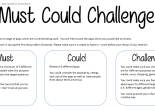 Must Could Challenge KS3 Example